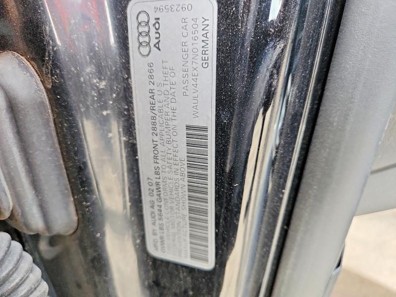 2007 Audi A8 მანქანა იყიდება აუქციონზე, vin: WAULV44EX7N016504, აუქციონის ნომერი: 54416516
