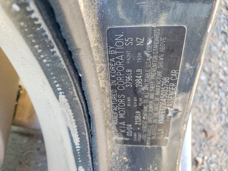 Продажа на аукционе авто 2004 Kia Spectra, vin: KNAFE121645035798, номер лота: 52946146