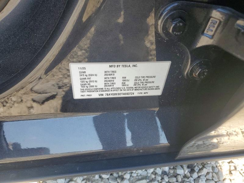 Aukcja sprzedaży 2026 Tesla Model Y, vin: 7SAYGDED2TA593724, numer aukcji: 54035076