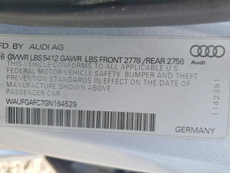 53631286 :رقم المزاد ، WAUFGAFC7GN164529 vin ، 2016 Audi A6 مزاد بيع