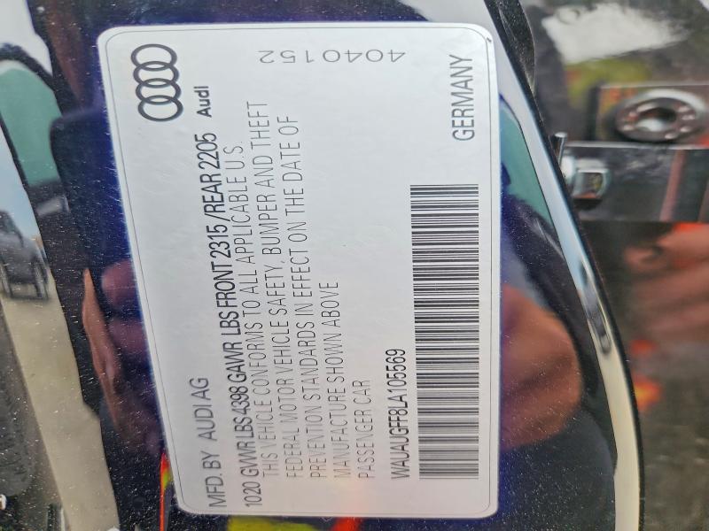 53622356 :رقم المزاد ، WAUAUGFF8LA105569 vin ، 2020 Audi A3 مزاد بيع