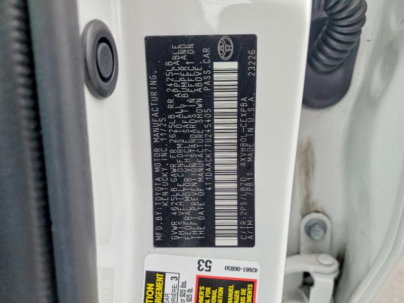Продаж на аукціоні авто 2026 Toyota Camry, vin: 4T1DAACK7TU245405, номер лоту: 52070136