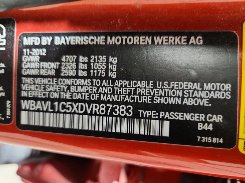 Продажа на аукционе авто 2013 Bmw X1, vin: WBAVL1C5XDVR87383, номер лота: 55407166