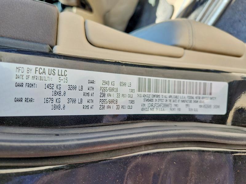 Aukcja sprzedaży 2015 Jeep Grand Cherokee, vin: 1C4RJFCG4FC890073, numer aukcji: 53654776