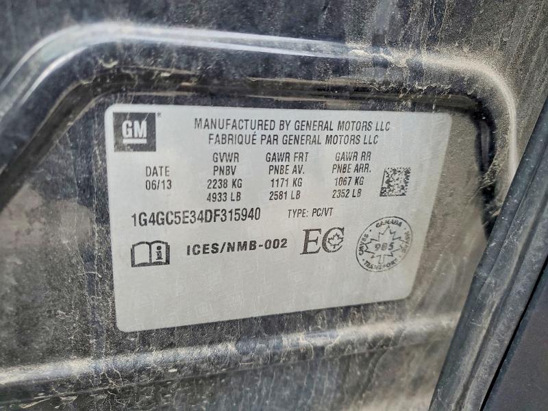 Aukcja sprzedaży 2013 Buick Lacrosse, vin: 1G4GC5E34DF315940, numer aukcji: 55063676