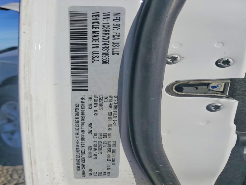 2024 Ram 1500 Classic მანქანა იყიდება აუქციონზე, vin: 1C6RR7XT4RS189556, აუქციონის ნომერი: 53468436