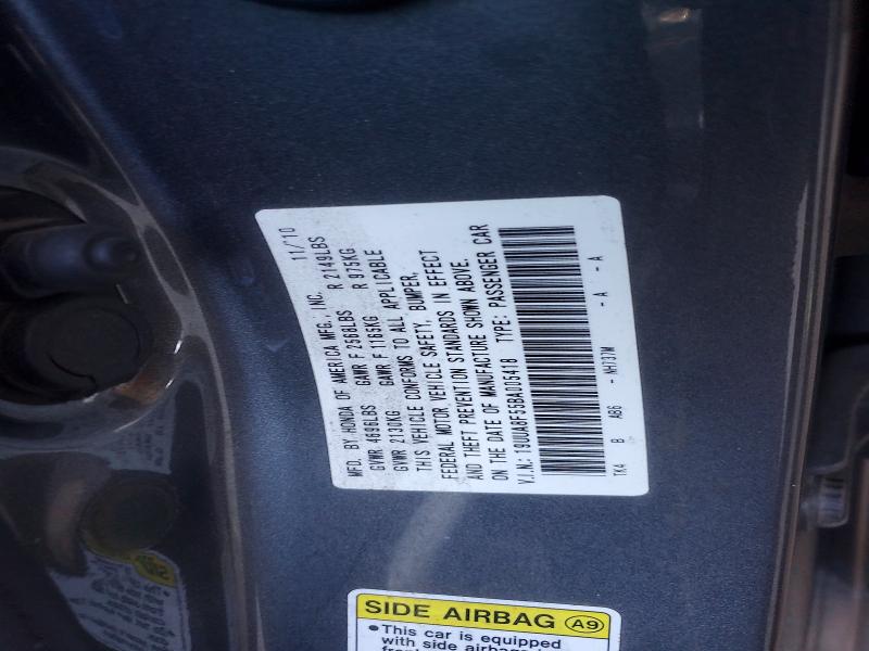 54675776 :رقم المزاد ، 19UUA8F55BA005418 vin ، 2011 Acura Tl مزاد بيع