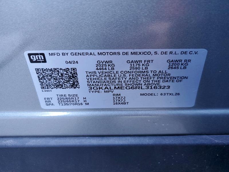 Продаж на аукціоні авто 2024 Gmc Terrain, vin: 3GKALMEG6RL316323, номер лоту: 53751726