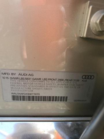 Продаж на аукціоні авто 2016 Audi A8, vin: WAU34AFD2GN011870, номер лоту: 54454896
