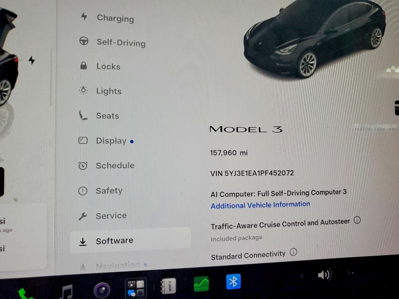 2023 Tesla Model 3 მანქანა იყიდება აუქციონზე, vin: 5YJ3E1EA1PF452072, აუქციონის ნომერი: 53930436
