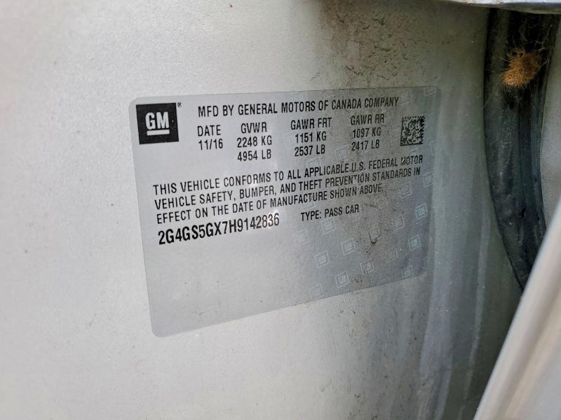 Продаж на аукціоні авто 2017 Buick Regal, vin: 2G4GS5GX7H9142836, номер лоту: 51809936