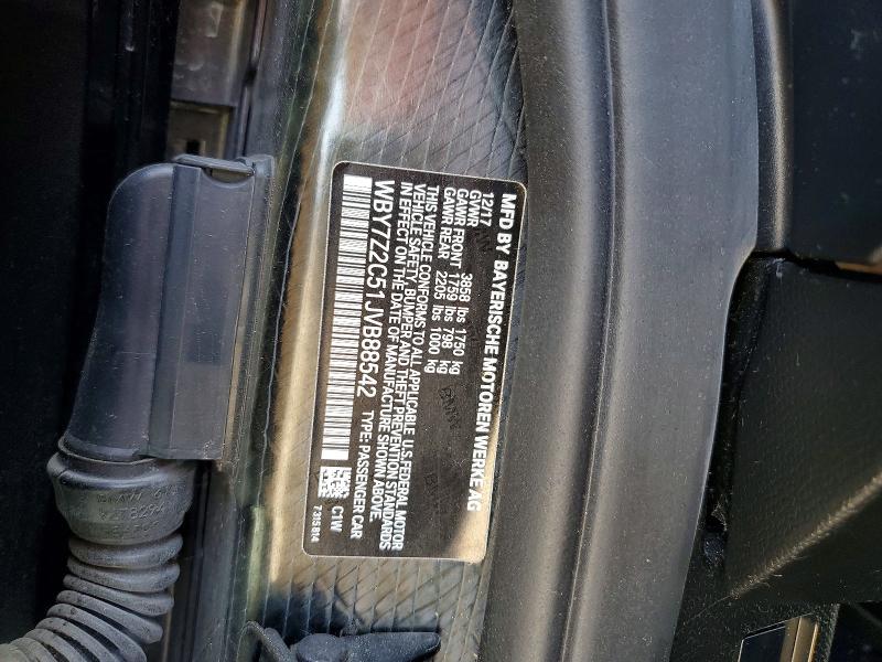 2018 Bmw I3 მანქანა იყიდება აუქციონზე, vin: WBY7Z2C51JVB88542, აუქციონის ნომერი: 54889556