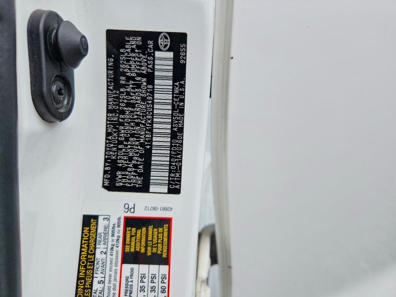 2012 Toyota Camry მანქანა იყიდება აუქციონზე, vin: 4T1BF1FK8CU549718, აუქციონის ნომერი: 54315216