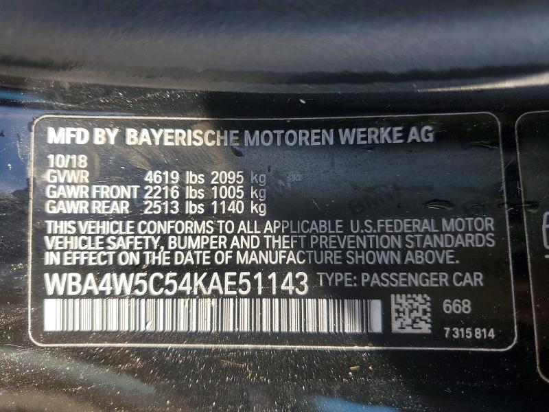 Продажа на аукционе авто 2019 Bmw 430xi, vin: WBA4W5C54KAE51143, номер лота: 52273396