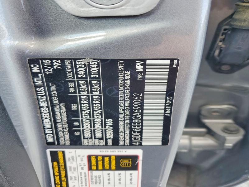 53781496 :رقم المزاد ، 4JGDF6EE8GA699062 vin ، 2016 Mercedes-benz Gl مزاد بيع