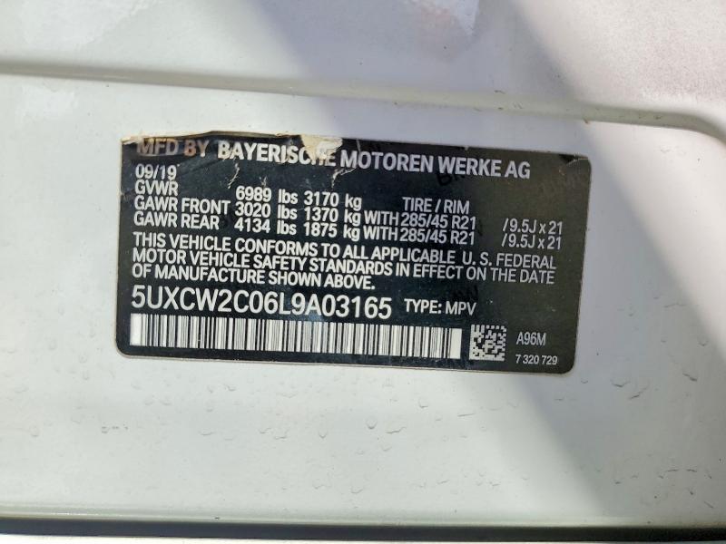 2020 Bmw X7 მანქანა იყიდება აუქციონზე, vin: 5UXCW2C06L9A03165, აუქციონის ნომერი: 53692806