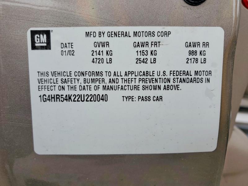 Продажа на аукционе авто 2002 Buick Lesabre, vin: 1G4HR54K22U220040, номер лота: 53457856