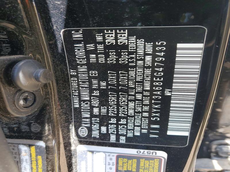 Продажа на аукционе авто 2014 Kia Sorento, vin: 5XYKT3A68EG479435, номер лота: 54050146