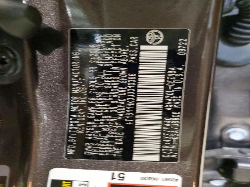 2018 Toyota Camry მანქანა იყიდება აუქციონზე, vin: 4T1B11HK3JU010366, აუქციონის ნომერი: 52828366