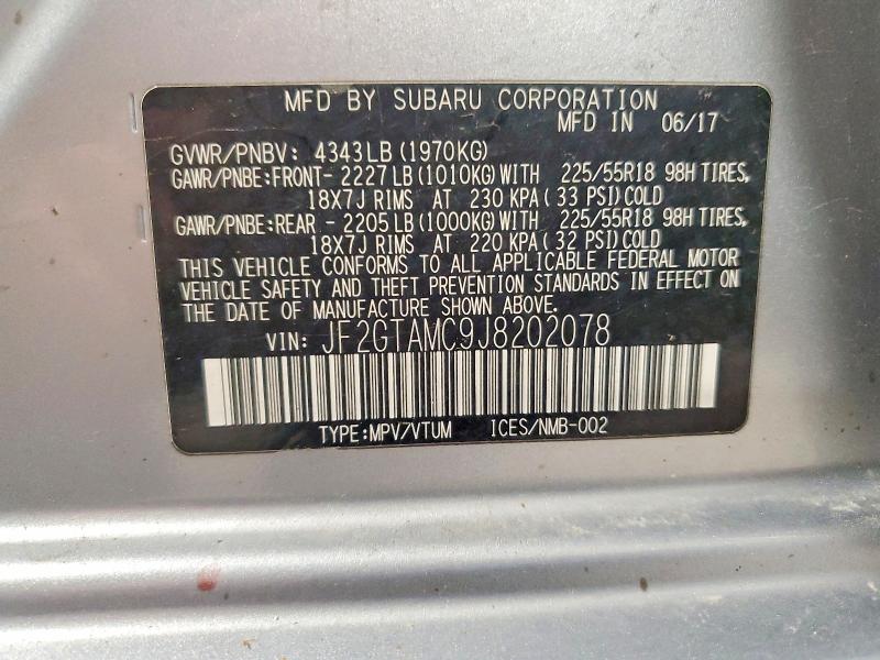 Продажа на аукционе авто 2018 Subaru Crosstrek, vin: JF2GTAMC9J8202078, номер лота: 53130936