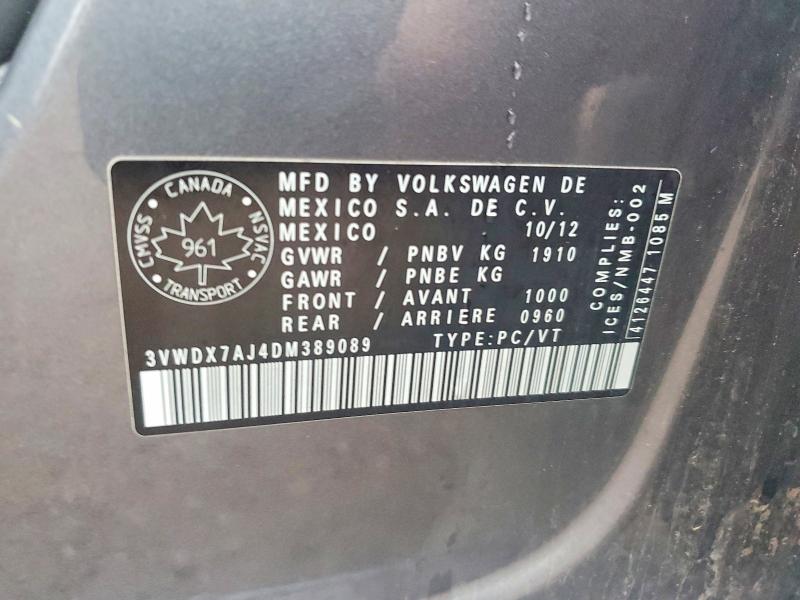 Продаж на аукціоні авто 2013 Volkswagen Jetta, vin: 3VWDX7AJ4DM389089, номер лоту: 51976956