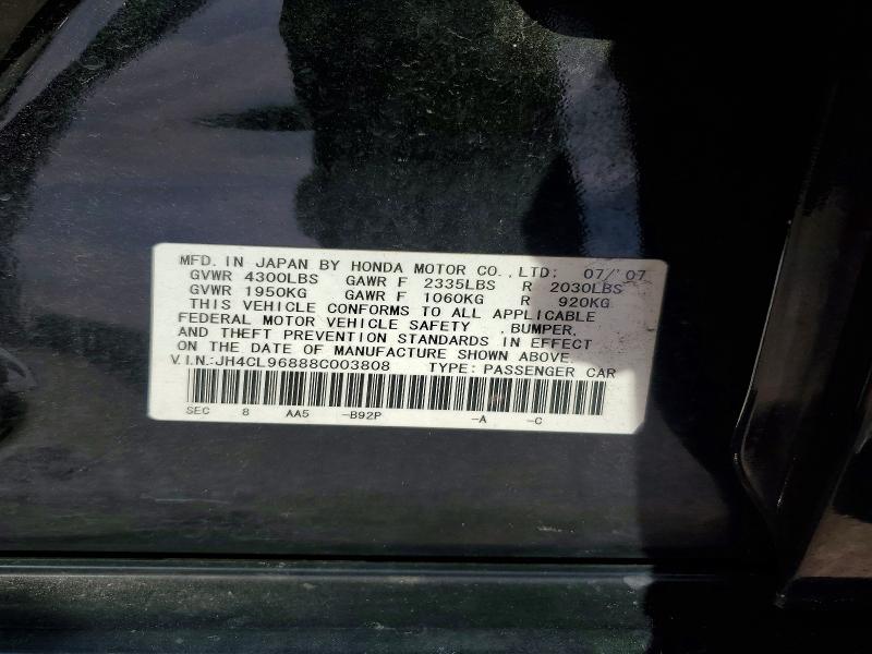 Продаж на аукціоні авто 2008 Acura Tsx, vin: JH4CL96888C003808, номер лоту: 52805726