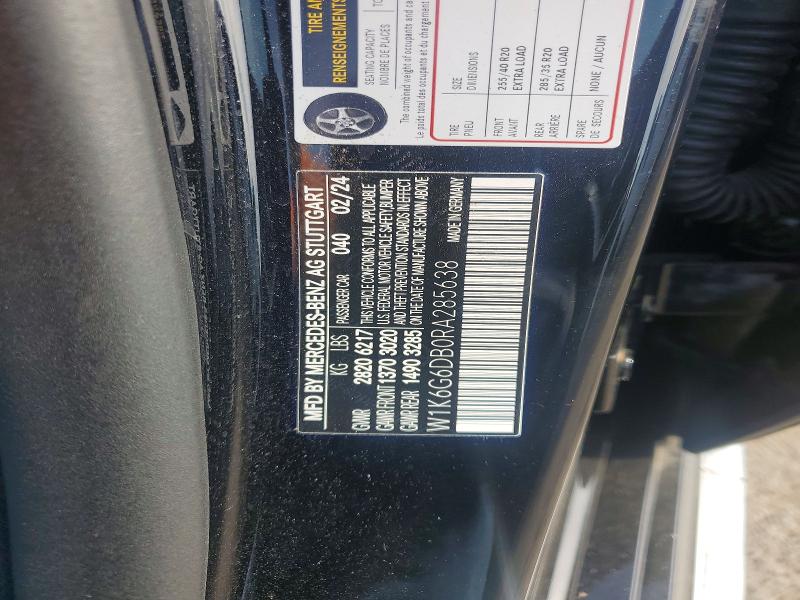Aukcja sprzedaży 2024 Mercedes-benz S, vin: W1K6G6DB0RA285638, numer aukcji: 55014696
