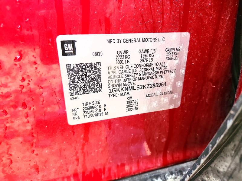 Продажа на аукционе авто 2019 Gmc Acadia, vin: 1GKKNMLS2KZ285964, номер лота: 55320976