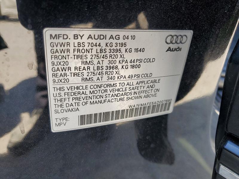Aukcja sprzedaży 2010 Audi Q7, vin: WA1VMAFE5AD007680, numer aukcji: 55377136