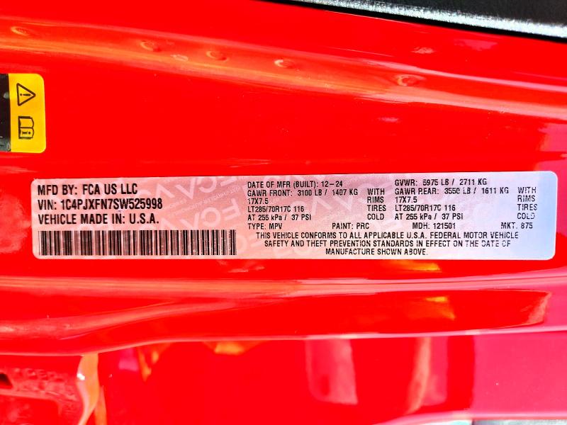 55506926 :رقم المزاد ، 1C4PJXFN7SW525998 vin ، 2025 Jeep Wrangler مزاد بيع