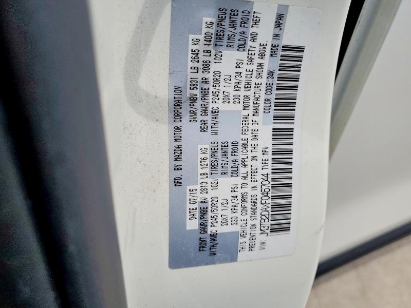 Продаж на аукціоні авто 2015 Mazda Cx-9, vin: JM3TB2DAXF0467044, номер лоту: 52226676