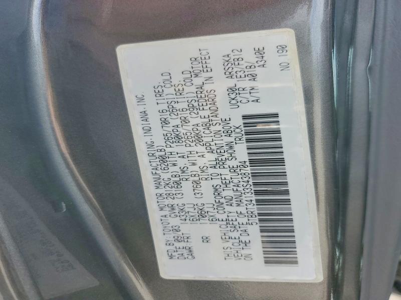 Aukcja sprzedaży 2003 Toyota Tundra, vin: 5TBRT34133S438704, numer aukcji: 54780186