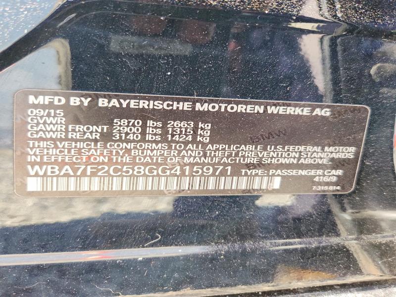Продажа на аукционе авто 2016 Bmw 750, vin: WBA7F2C58GG415971, номер лота: 50968086