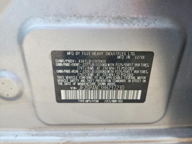 Продажа на аукционе авто 2017 Subaru Crosstrek, vin: JF2GPANC3HH237230, номер лота: 54008456