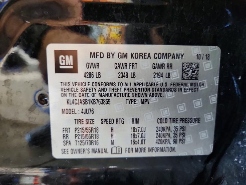 Продаж на аукціоні авто 2019 Buick Encore, vin: KL4CJASB1KB763855, номер лоту: 53212696