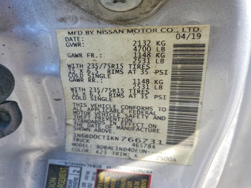 Продажа на аукционе авто 2019 Nissan Frontier, vin: 1N6BD0CT1KN766731, номер лота: 52124466