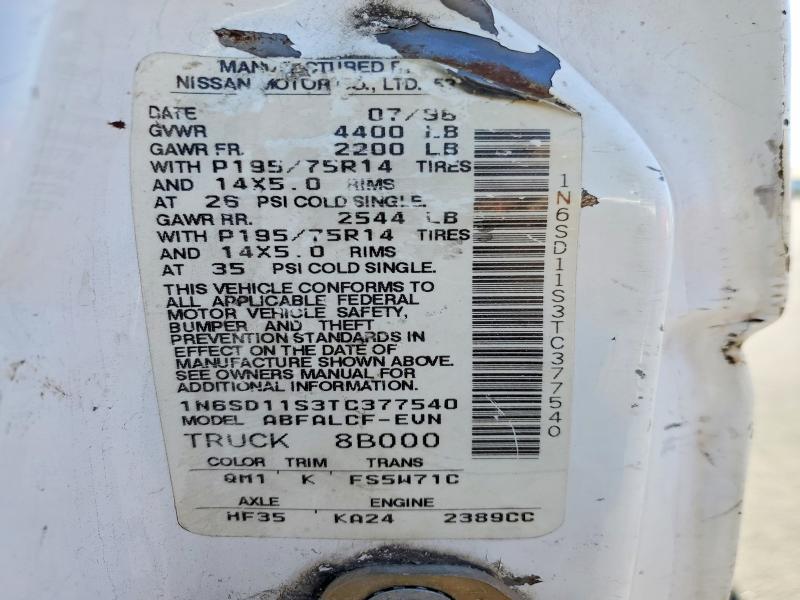 Продажа на аукционе авто 1996 Nissan Truck, vin: 1N6SD11S3TC377540, номер лота: 53382686