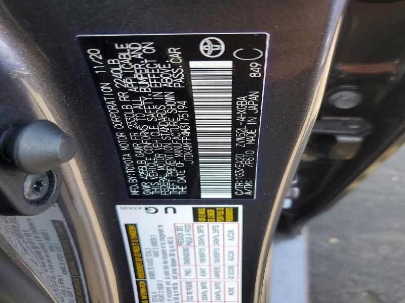 Продаж на аукціоні авто 2021 Toyota Prius Prime, vin: JTDKAMFP4M3175194, номер лоту: 53063186