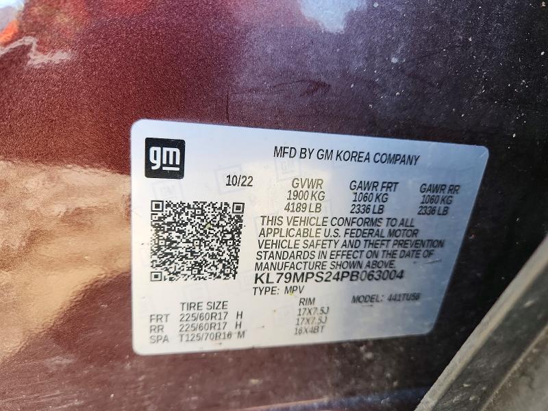 Aukcja sprzedaży 2023 Chevrolet Trailblazer, vin: KL79MPS24PB063004, numer aukcji: 53075686