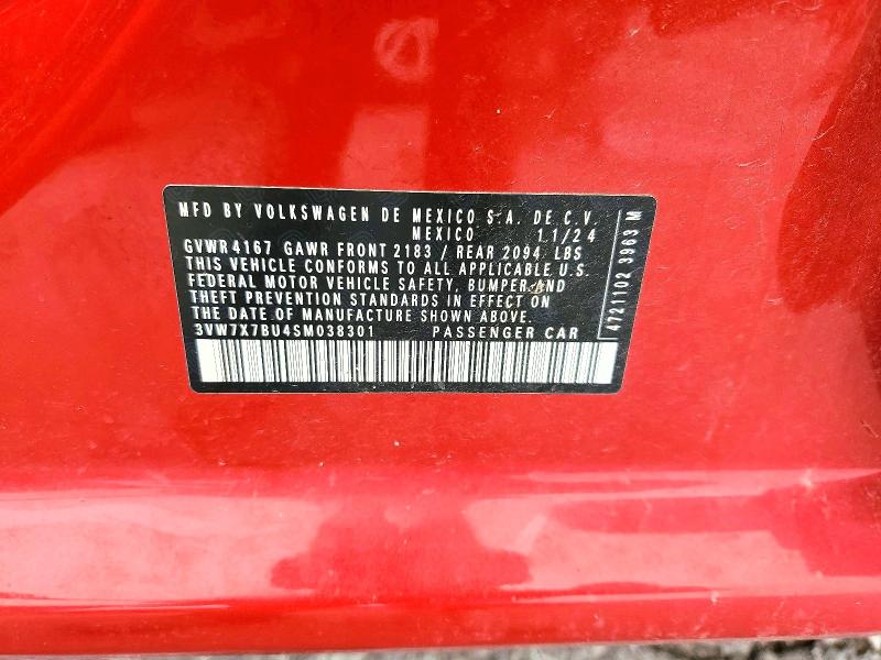Aukcja sprzedaży 2025 Volkswagen Jetta, vin: 3VW7X7BU4SM038301, numer aukcji: 54706006