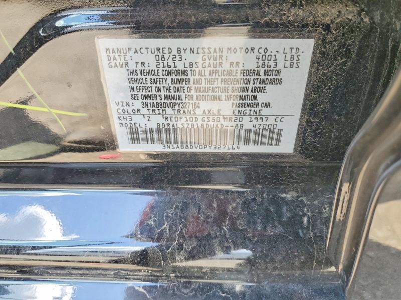 2023 Nissan Sentra მანქანა იყიდება აუქციონზე, vin: 3N1AB8DV0PY327164, აუქციონის ნომერი: 54186926