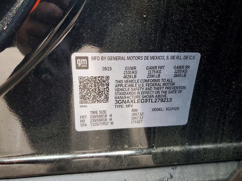 Продажа на аукционе авто 2026 Chevrolet Equinox, vin: 3GNAXLEG9TL279213, номер лота: 51873426