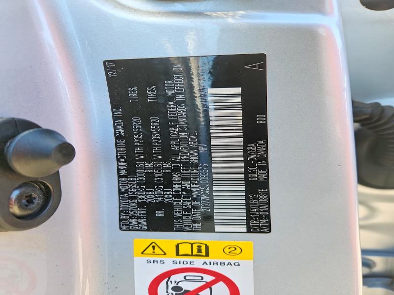 53417996 :رقم المزاد ، 2T2ZZMCA5JC093576 vin ، 2018 Lexus Rx 350 مزاد بيع