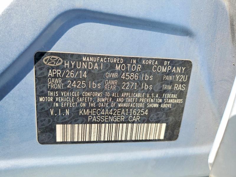 Aukcja sprzedaży 2014 Hyundai Sonata, vin: KMHEC4A42EA116254, numer aukcji: 52103796