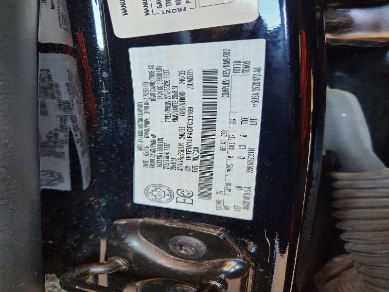 Aukcja sprzedaży 2016 Ford F150, vin: 1FTFW1EF4GFC33169, numer aukcji: 54608326