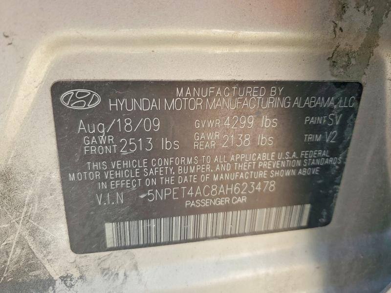 Aukcja sprzedaży 2010 Hyundai Sonata, vin: 5NPET4AC8AH623478, numer aukcji: 51822736