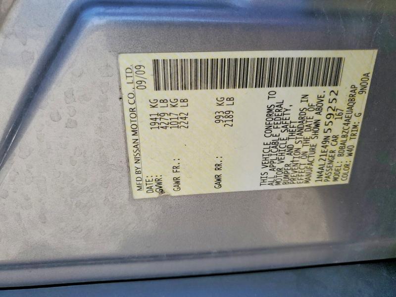 Aukcja sprzedaży 2009 Nissan Altima, vin: 1N4AL21E49N559252, numer aukcji: 53390666
