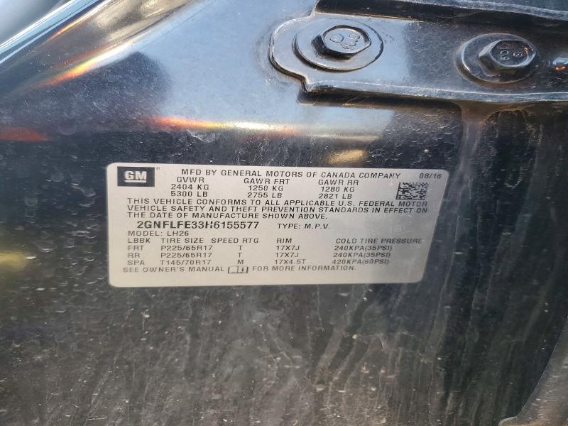 2017 Chevrolet Equinox მანქანა იყიდება აუქციონზე, vin: 2GNFLFE33H6155577, აუქციონის ნომერი: 54959326