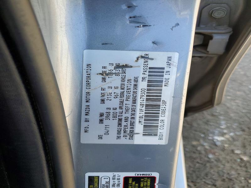 52307986 :رقم المزاد ، JM1BL1VF4B1479300 vin ، 2011 Mazda 3 مزاد بيع