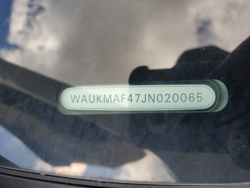 2018 Audi A4 მანქანა იყიდება აუქციონზე, vin: WAUKMAF47JN020065, აუქციონის ნომერი: 41630366